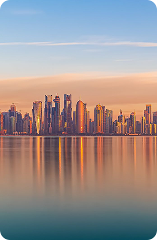 Doha Skyline Golden Hour