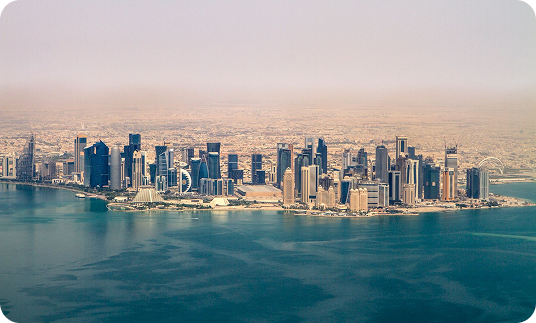 Doha Skyline Aerial View
